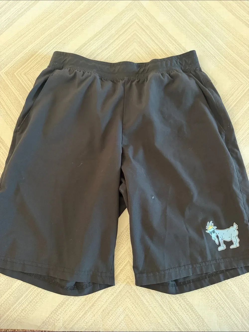 GOAT USA OG Performance Shorts Boys XL Black Athletic Gym 8” Inseam